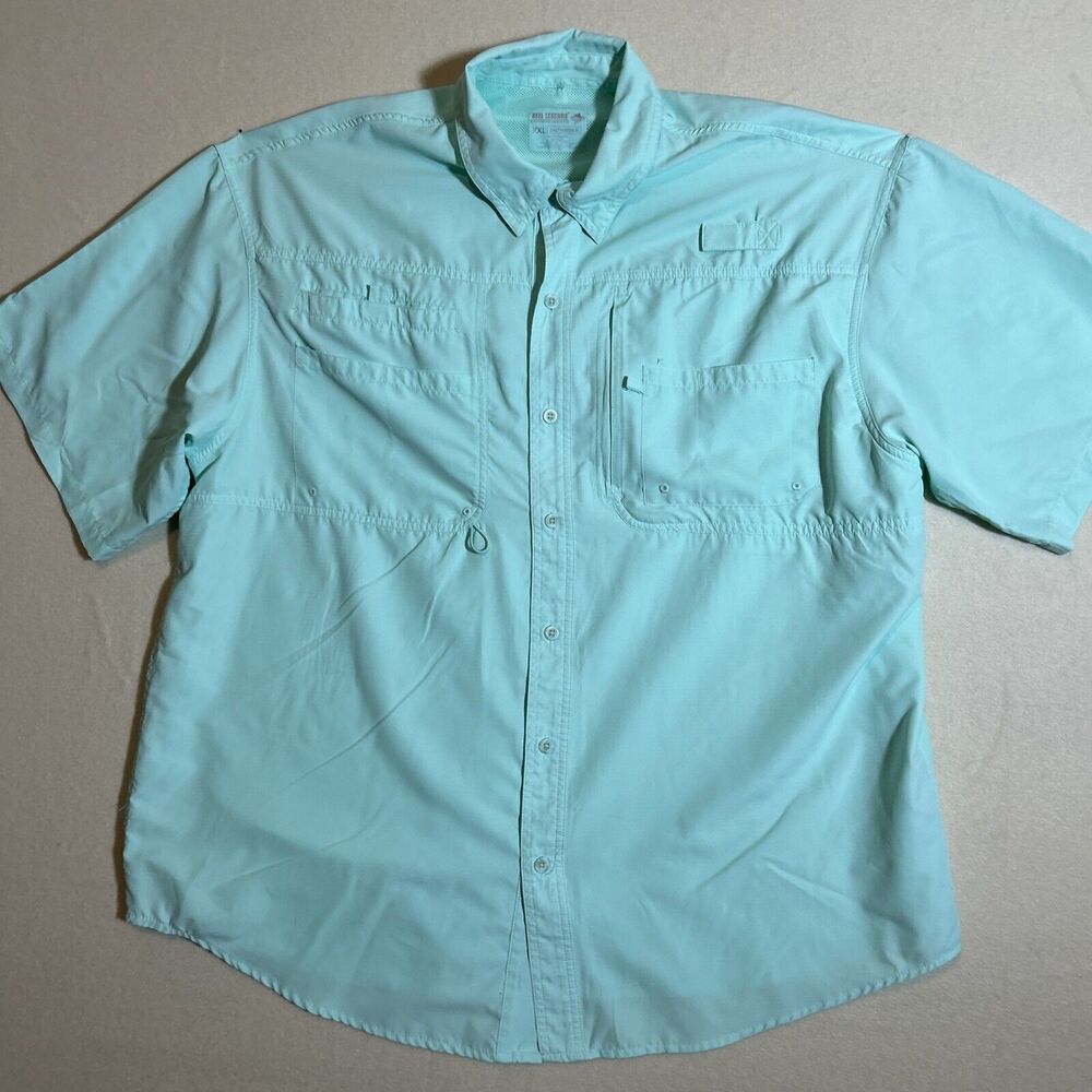 Reel Legends XXL Saltwater II Short Sleeve Vented Fishing Shirt  Blue